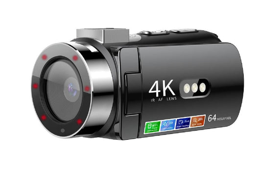 4K Video Camera Camcorder 64MP Vlogging Camera With 28X Digital Zoom for YouTube - Black Pro Version V1263-JX-6747-2