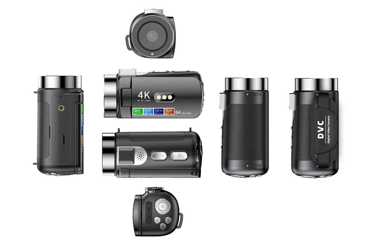4K Video Camera Camcorder 64MP Vlogging Camera With 28X Digital Zoom for YouTube - Black Pro Version V1263-JX-6747-2
