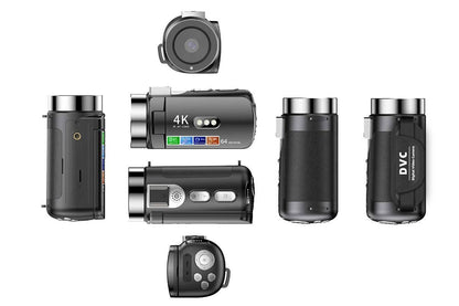 4K Video Camera Camcorder 64MP Vlogging Camera With 28X Digital Zoom for YouTube - Black Pro Version V1263-JX-6747-2