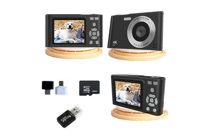 4K HD Digital Camera for Photography and Video Vlogging Camera Camera with 32G Memory Card 16X Digital Zoom V1263-JX-6748-1