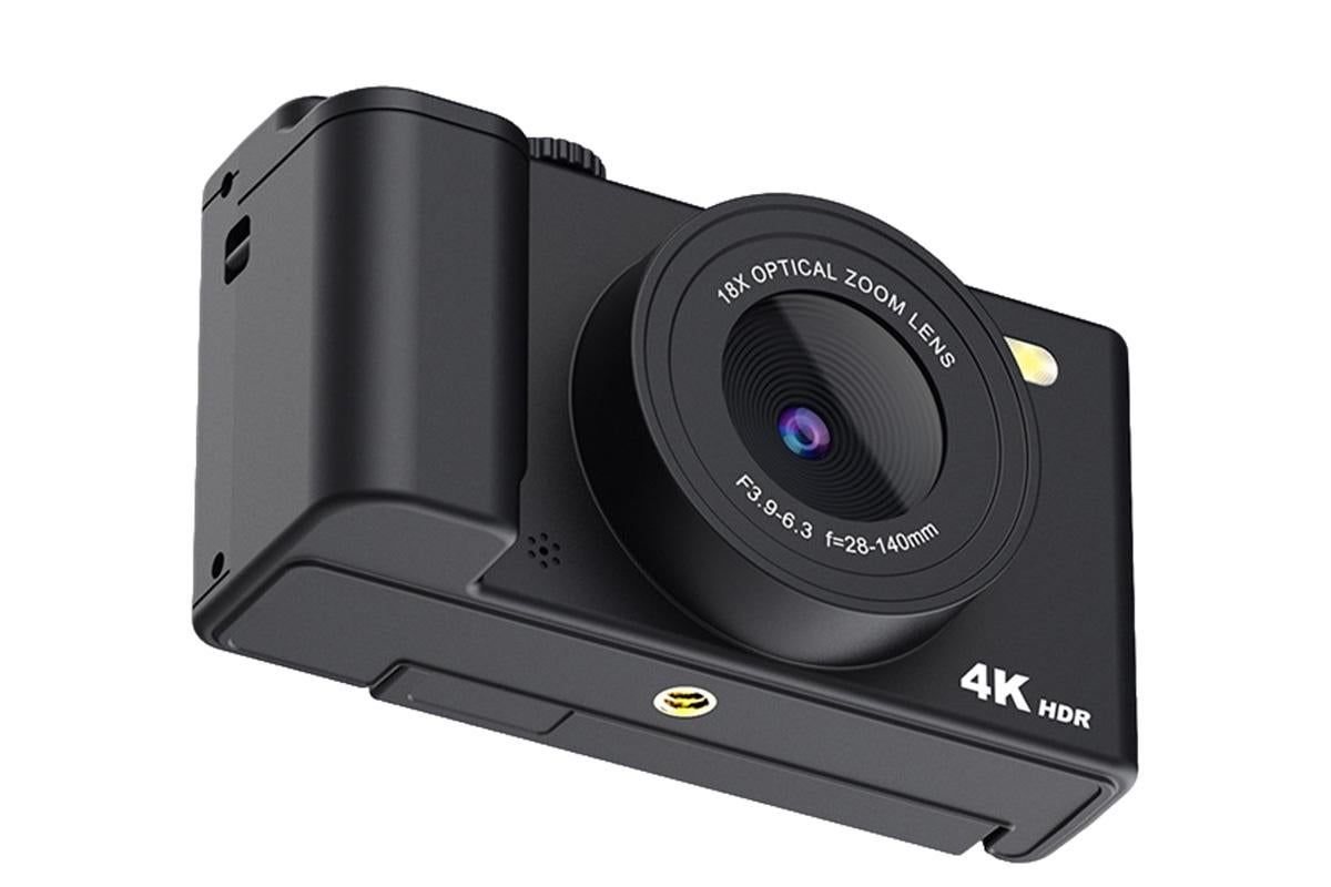 4K Digital Camera Flip Screen Autofocus for Vlogging and Photography Beginners - Black V1263-JX-6749-1