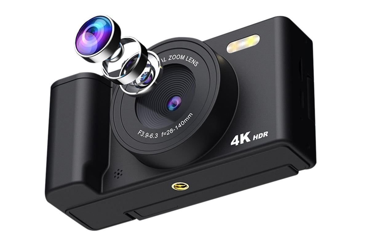 4K Digital Camera Flip Screen Autofocus for Vlogging and Photography Beginners - Black V1263-JX-6749-1