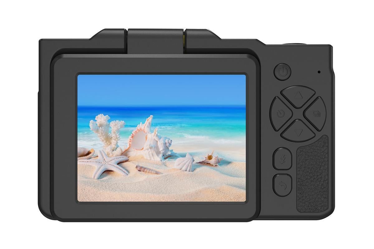Digital Camera With 180 Degree Flip Screen 16X Digital Zoom Camera With 32G Memory Card -Black V1263-JX-6750-2