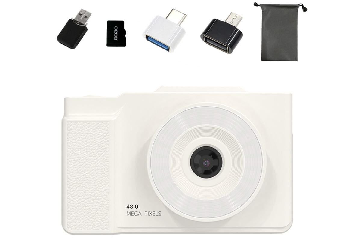 Digital Camera With 180 Degree Flip Screen 16X Digital Zoom Camera With 32G Memory Card -Black V1263-JX-6750-2