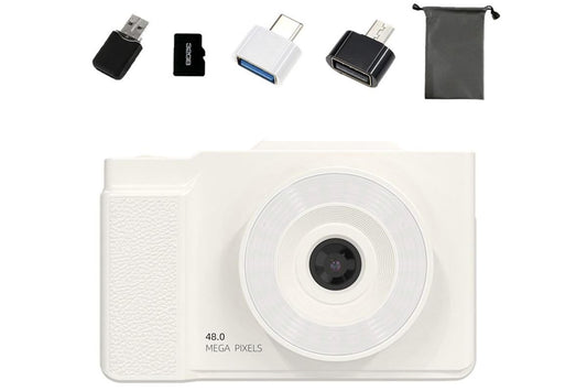 Digital Camera With 180 Degree Flip Screen 16X Digital Zoom Camera With 32G Memory Card -White V1263-JX-6750-3