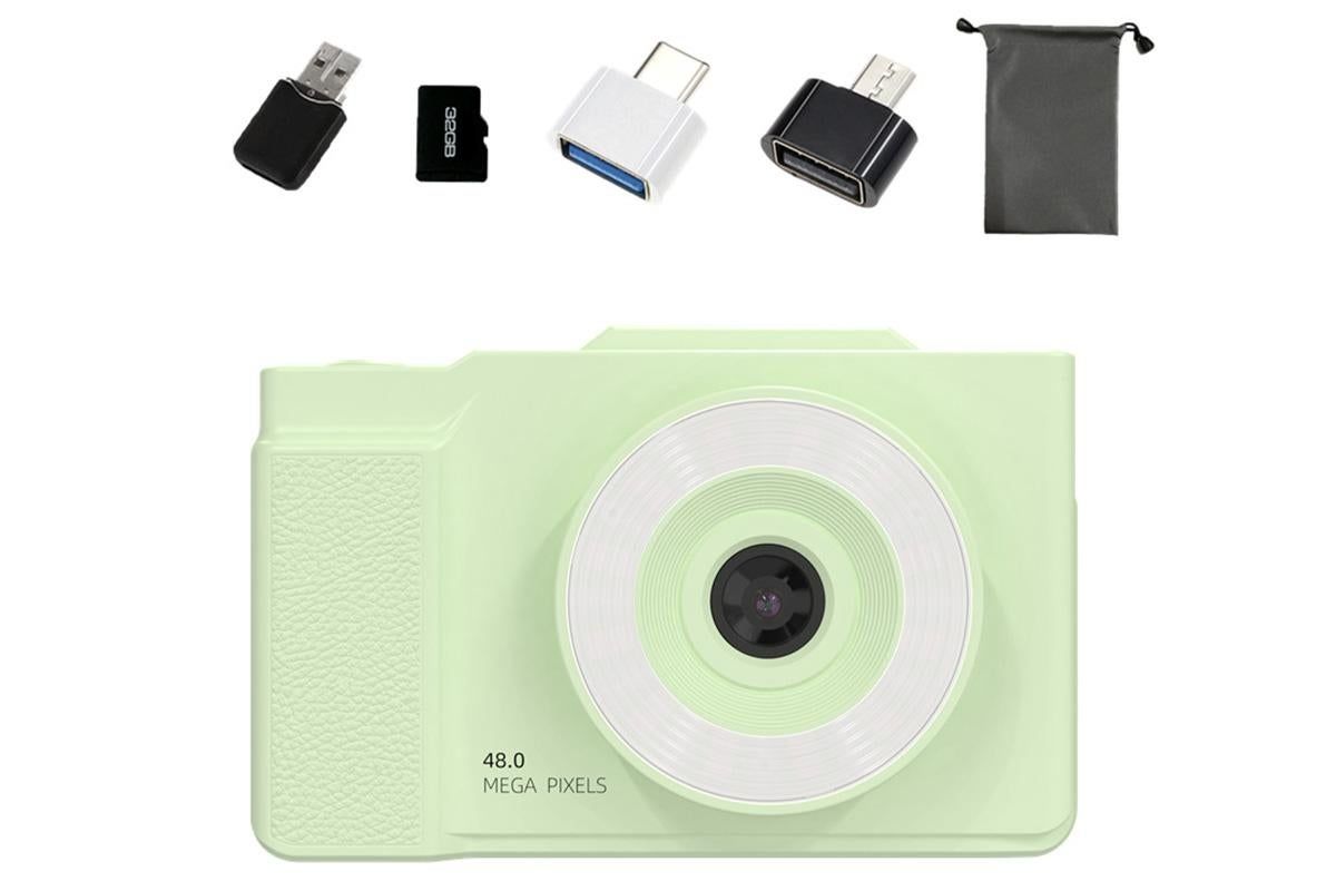 Digital Camera With 180 Degree Flip Screen 16X Digital Zoom Camera With 32G Memory Card -White V1263-JX-6750-3