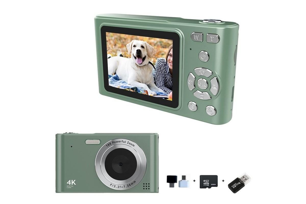 4K Digital Camera for Photography Vlogging Camera for YouTube Video 16X Digital Zoom with 32G Memory Card - V1263-JX-6752-3