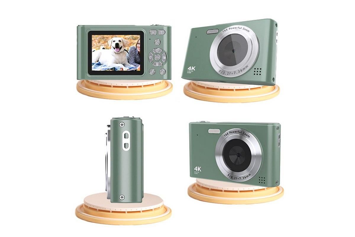 4K Digital Camera for Photography Vlogging Camera for YouTube Video 16X Digital Zoom with 32G Memory Card - V1263-JX-6752-3