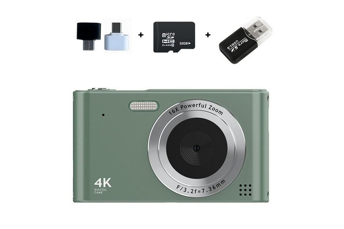4K Digital Camera for Photography Vlogging Camera for YouTube Video 16X Digital Zoom with 32G Memory Card - V1263-JX-6752-3