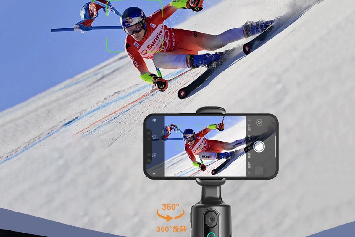 Auto Face Tracking Tripod 360 degrees Rotating Auto Tracking Phone Stand with Remote Gesture Control for V1263-JX-6754