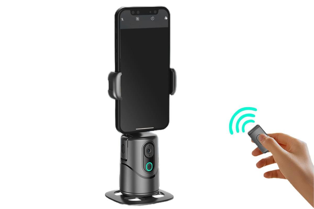 Auto Face Tracking Tripod 360 degrees Rotating Auto Tracking Phone Stand with Remote Gesture Control for V1263-JX-6754