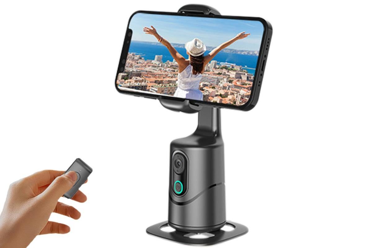 Auto Face Tracking Tripod 360 degrees Rotating Auto Tracking Phone Stand with Remote Gesture Control for V1263-JX-6754