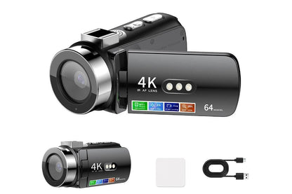 4K Video Camera Camcorder 64MP Vlogging Camera With 28X Digital Zoom for YouTube - Standard Version V1263-JX-6755