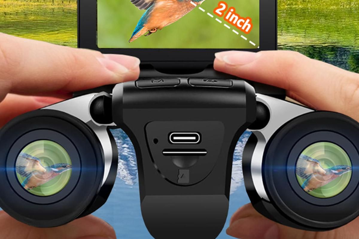 HD Digital Binoculars with 2Inch LCD Screen Video Recording & Night Vision for Bird Watching V1263-JX-6756