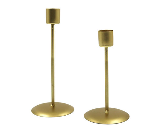 2Pcs Candlestick Exquisite Decorative Simple Nordic Style Candlelight Stand Home Decor -Golden V1263-JX-676