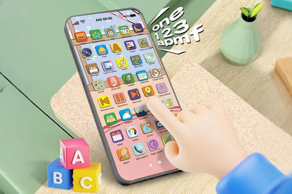 Learning Phone Toy with Over 10000 Educational Contents Touch Screen Early Education Gift for 3 year old+ - V1263-JX-6761-1