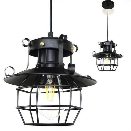 Retro Iron Cage Chandelier Personality Bar Cafe Decorative Light without Light Source V1263-JX-6773