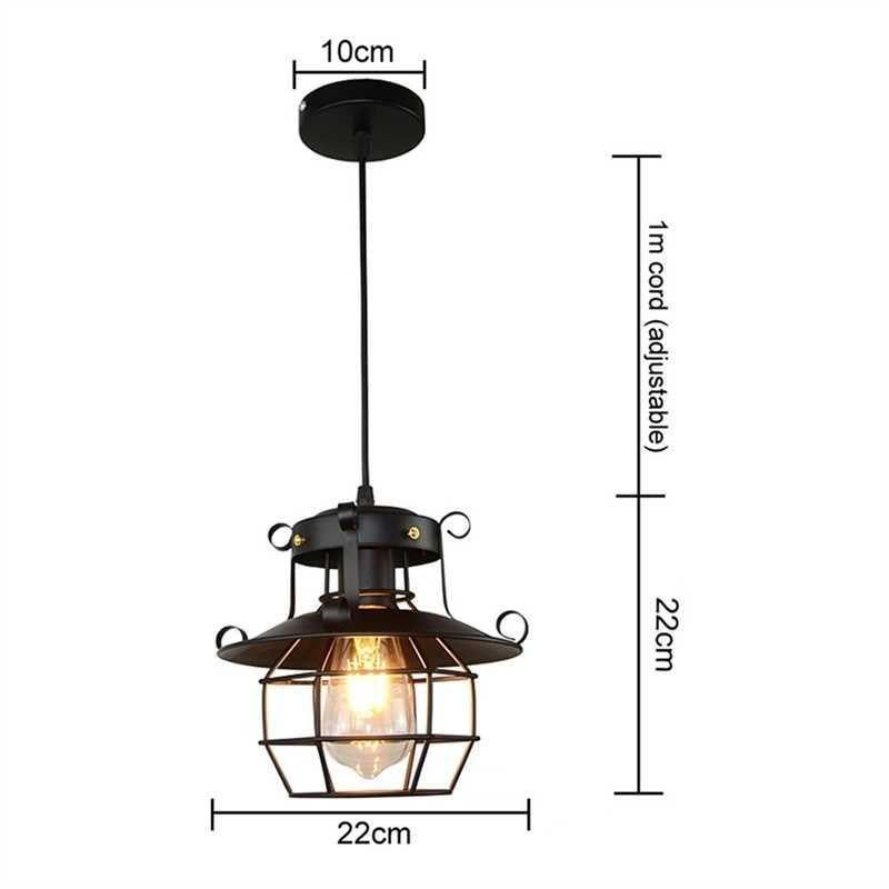 Retro Iron Cage Chandelier Personality Bar Cafe Decorative Light without Light Source V1263-JX-6773