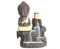 Monk Ceramic Buddha Incense Backflow Burner Cones Home Teahouse Table Decor-Yellow V1263-JX-678