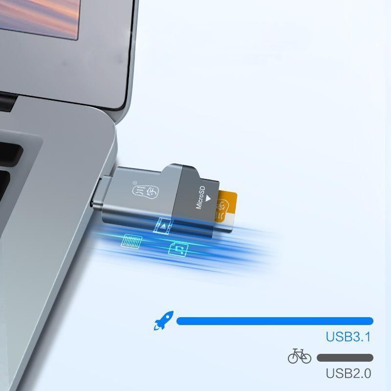 Type-C USB-C USB 3.1 High Speed OTG Memory Card Reader For Type-C Smart Phone Tablet Laptop Macbook V1263-JX-6788
