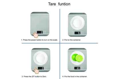 5KG Stainless Steel Digital Electronic Kitchen Scale Postal Scales 1g LCD Backlight Weight Black V1263-JX-6789