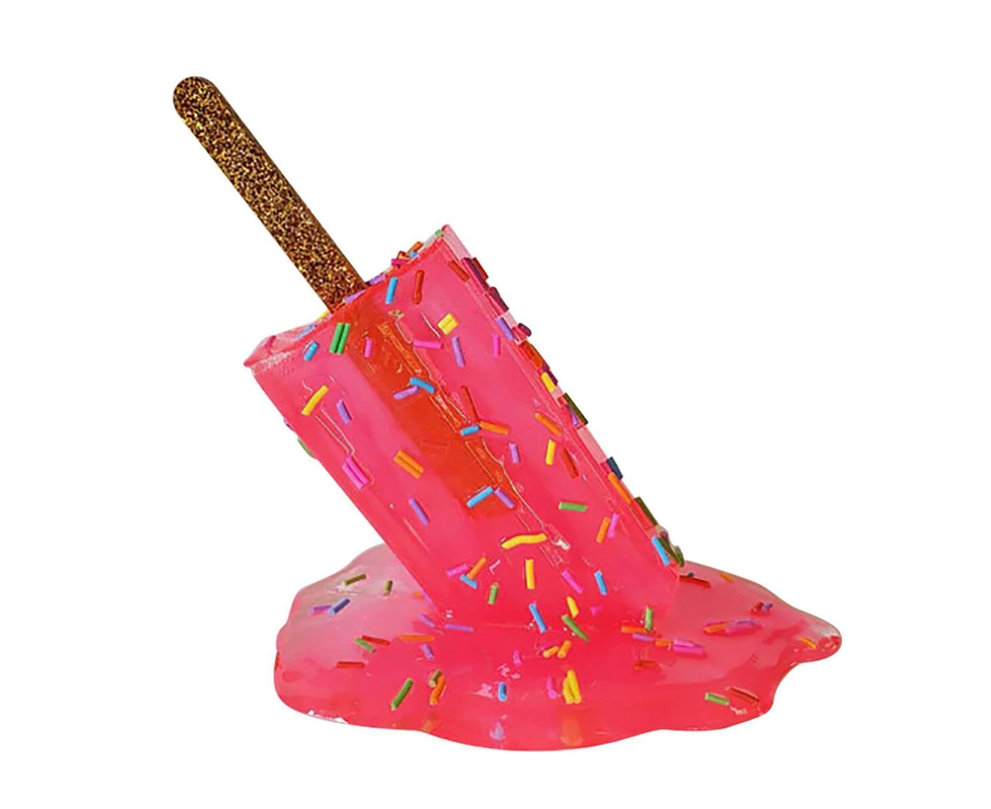 Resin Ornament Artificial Home Decoration DIY Melting Ice Cream Sculpture Art Craft for Table-Red V1263-JX-679
