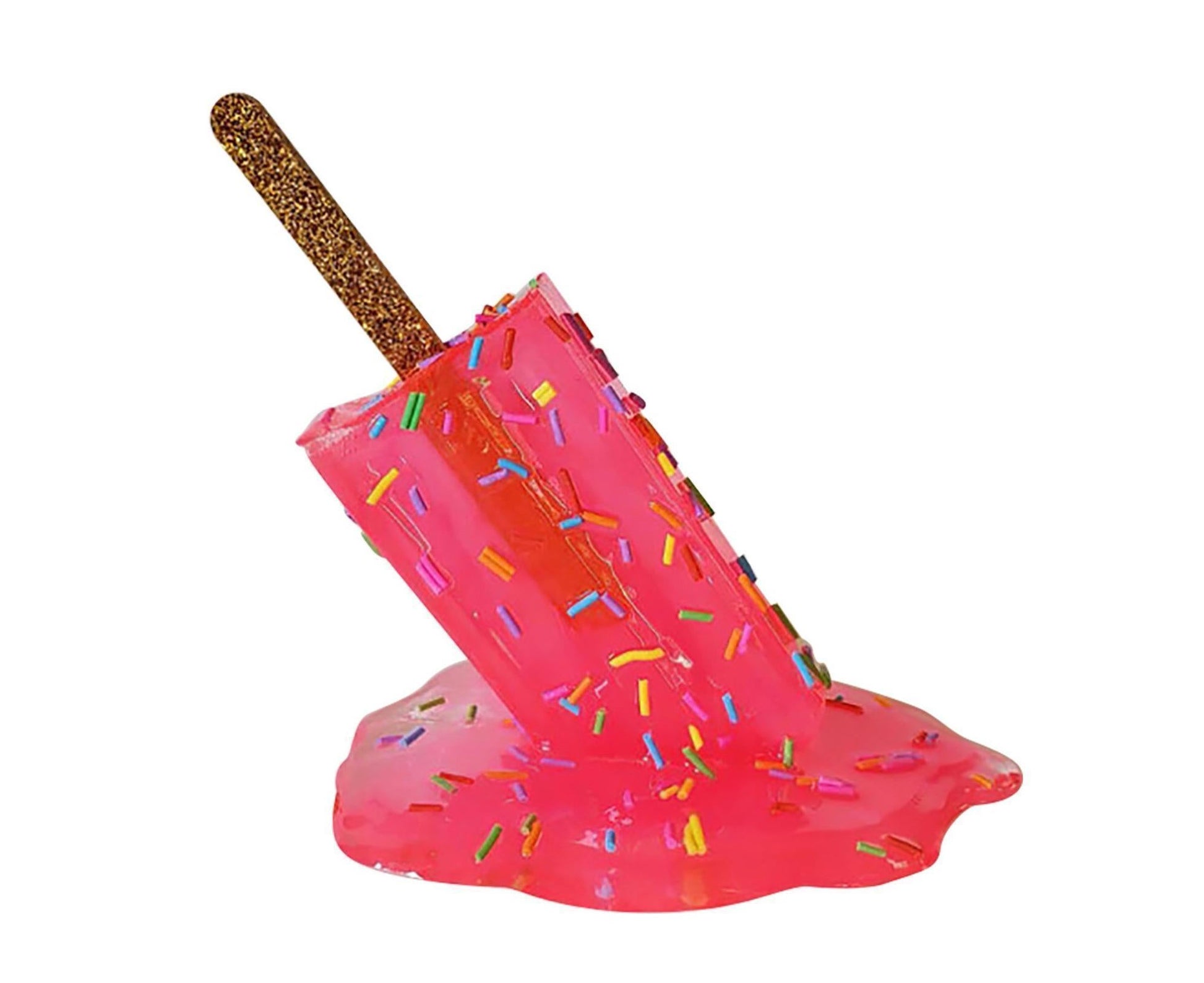 Resin Ornament Artificial Home Decoration DIY Melting Ice Cream Sculpture Art Craft for Table-Red V1263-JX-679