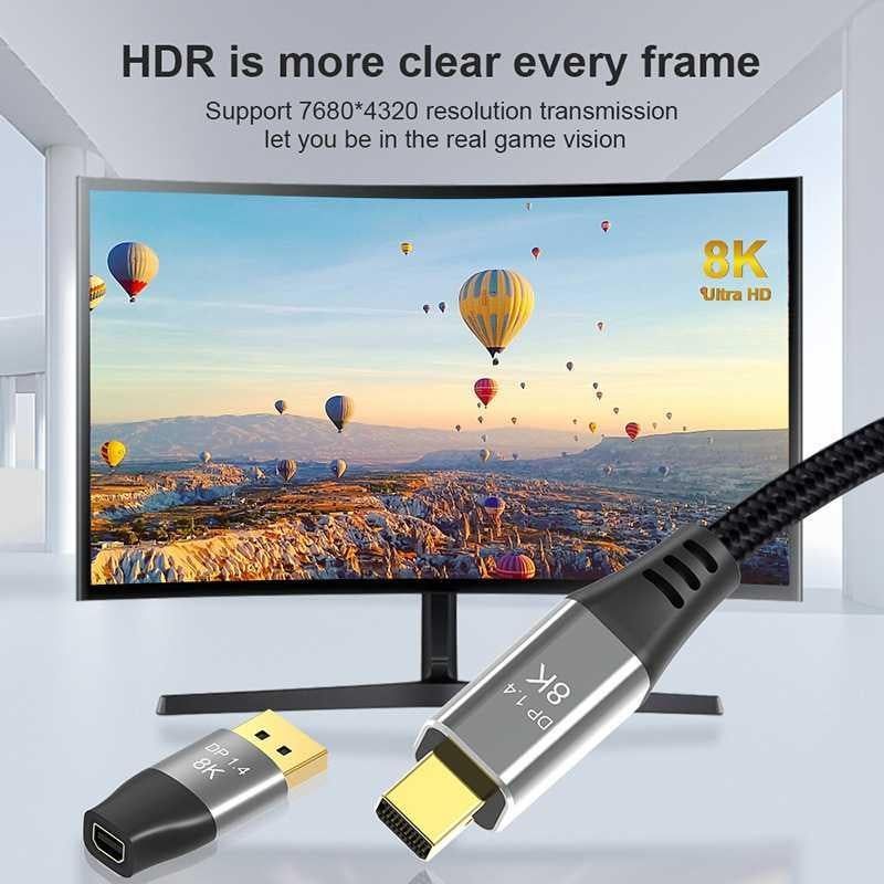 DP1.4 8K DP Male to Mini DP Female Two-Way Mutual Conversion HD Conversion Adapter V1263-JX-6790