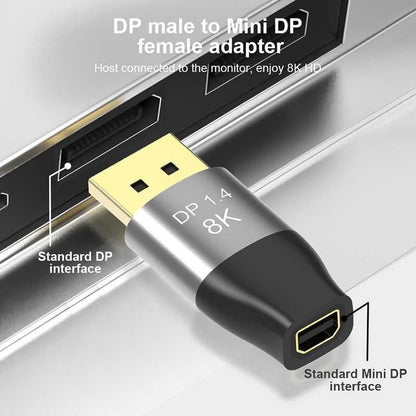 DP1.4 8K DP Male to Mini DP Female Two-Way Mutual Conversion HD Conversion Adapter V1263-JX-6790