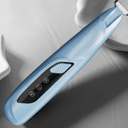 Pet Hair Trimmer Electric Clipper Rechargeable with LED Light for Pets Blue V1263-JX-6801
