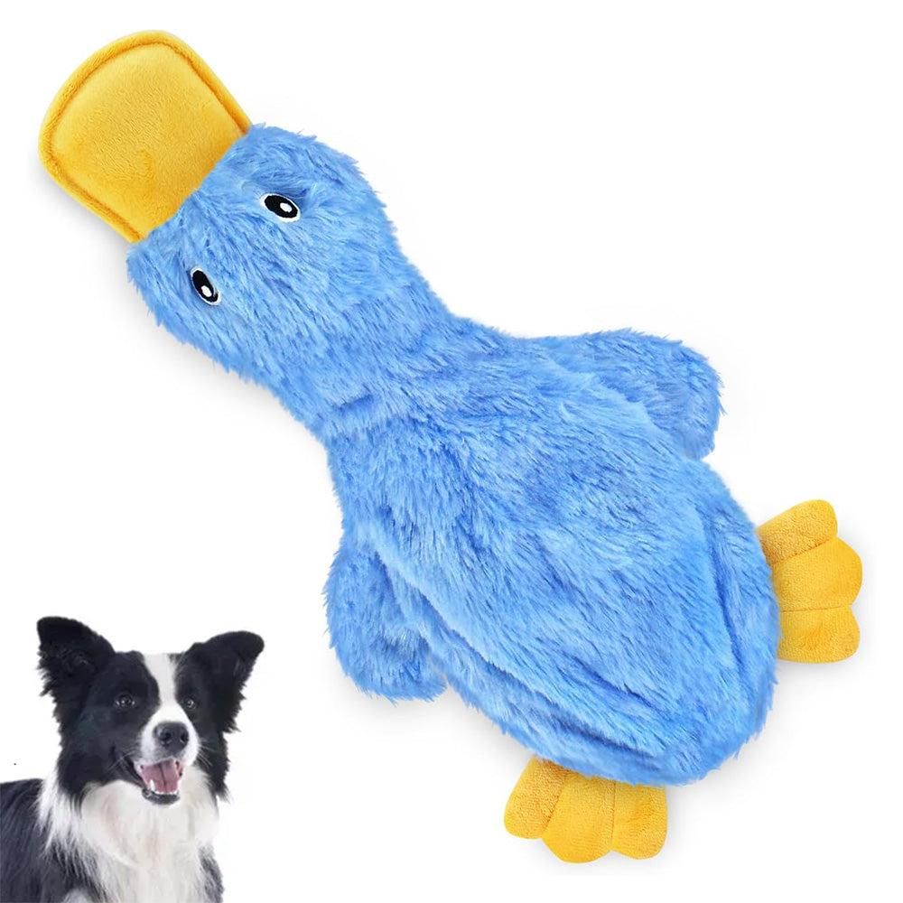 Interactive Plush Duck Dog Toy - Chew Toy for Small Dogs Blue V1263-JX-6802