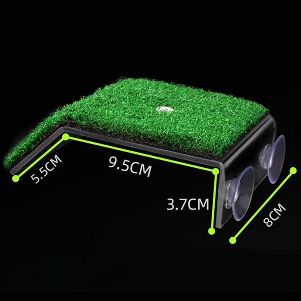 Turtle Basking Platform Simulation Grass Turtle Ramp for Fish Tank Aquarium - S V1263-JX-6803-1