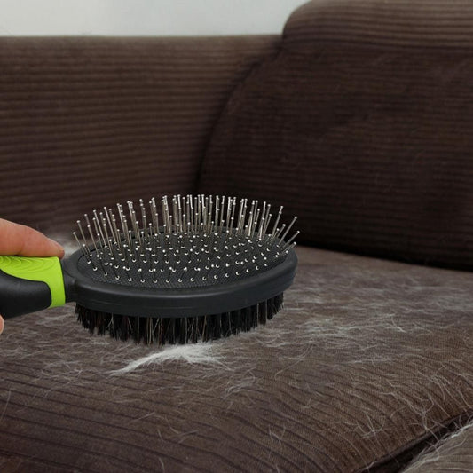 2PCS Pet Grooming Tools Double-Sided Brush for Shedding and Bathing for Short/Long Haired Dogs Cats Green V1263-JX-6807