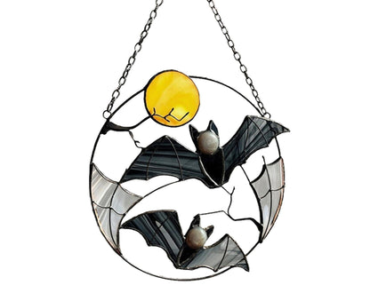 Wall Ornament Bat Shape Anti-deform Metal Window Hanging Decoration for Home- Bat* V1263-JX-681