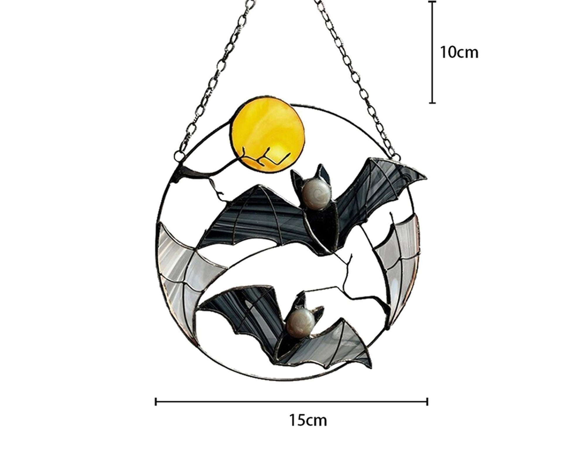 Wall Ornament Bat Shape Anti-deform Metal Window Hanging Decoration for Home- Bat* V1263-JX-681
