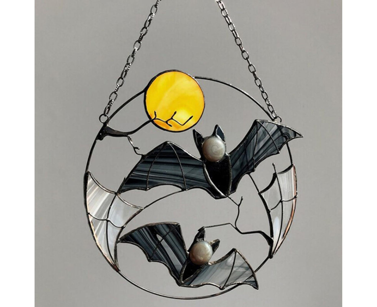 Wall Ornament Bat Shape Anti-deform Metal Window Hanging Decoration for Home- Bat* V1263-JX-681