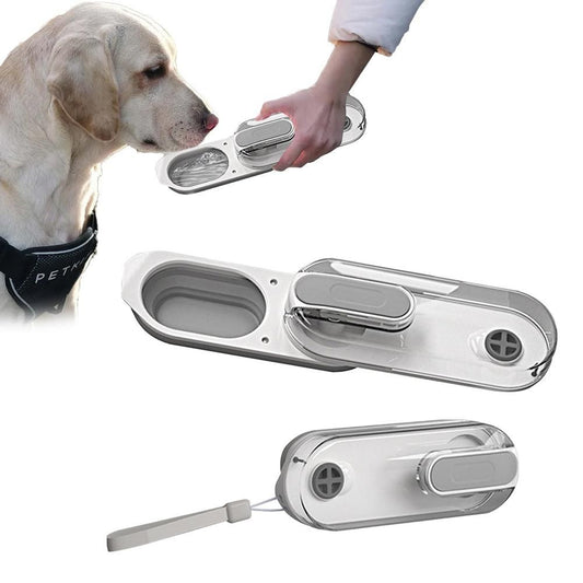 350ml Foldable Pet Dog Water Bottle Leak-proof Water Feeder for Travel Walking Hiking Grey V1263-JX-6813