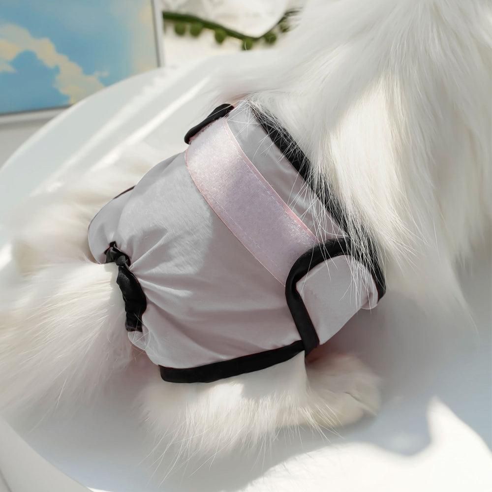 Washable Female Pet Nappy Diaper Dog Cat Physiological Pants Gray - L V1263-JX-6814-3