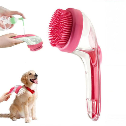 2-in-1 Pet Bath Brush with Built-in Shampoo Dispenser Dog Shampoo Bubble Maker Dog Cat Bathing Grooming Tool V1263-JX-6816