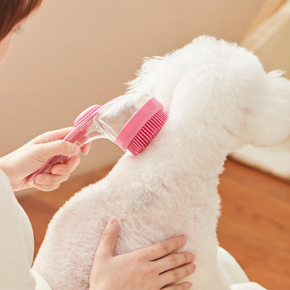 2-in-1 Pet Bath Brush with Built-in Shampoo Dispenser Dog Shampoo Bubble Maker Dog Cat Bathing Grooming Tool V1263-JX-6816