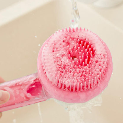 2-in-1 Pet Bath Brush with Built-in Shampoo Dispenser Dog Shampoo Bubble Maker Dog Cat Bathing Grooming Tool V1263-JX-6816