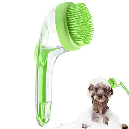 2-in-1 Pet Bath Brush with Built-in Shampoo Dispenser Dog Shampoo Bubble Maker Dog Cat Bathing Grooming Tool V1263-JX-6816