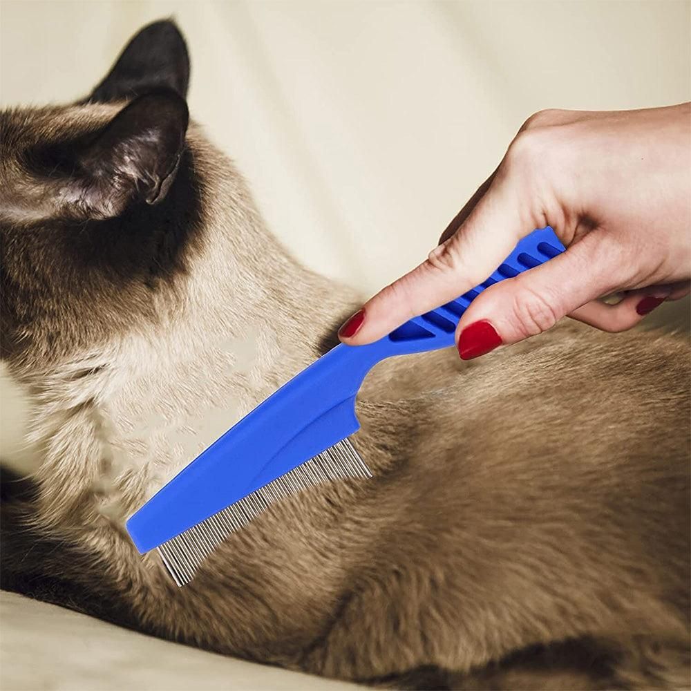 5 Pcs Set Flea Lice Comb for Pets Stainless Steel Dog Cat Dematting Grooming Combs V1263-JX-6820