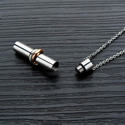 Pet Urn Necklace Pendant Titanium Steel Jewelry V1263-JX-6827