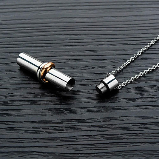 Pet Urn Necklace Pendant Titanium Steel Jewelry V1263-JX-6827
