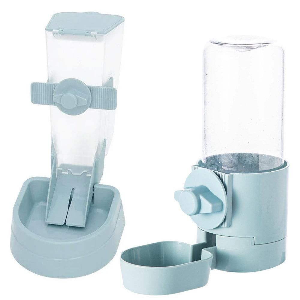 Automatic Food Water Dispenser Set Pet Feeder Bowl Set for Cage Light Blue V1263-JX-6828