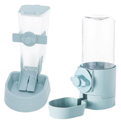 Automatic Food Water Dispenser Set Pet Feeder Bowl Set for Cage Light Blue V1263-JX-6828