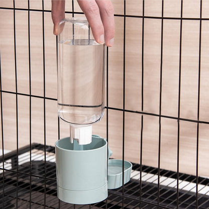Automatic Food Water Dispenser Set Pet Feeder Bowl Set for Cage Light Blue V1263-JX-6828