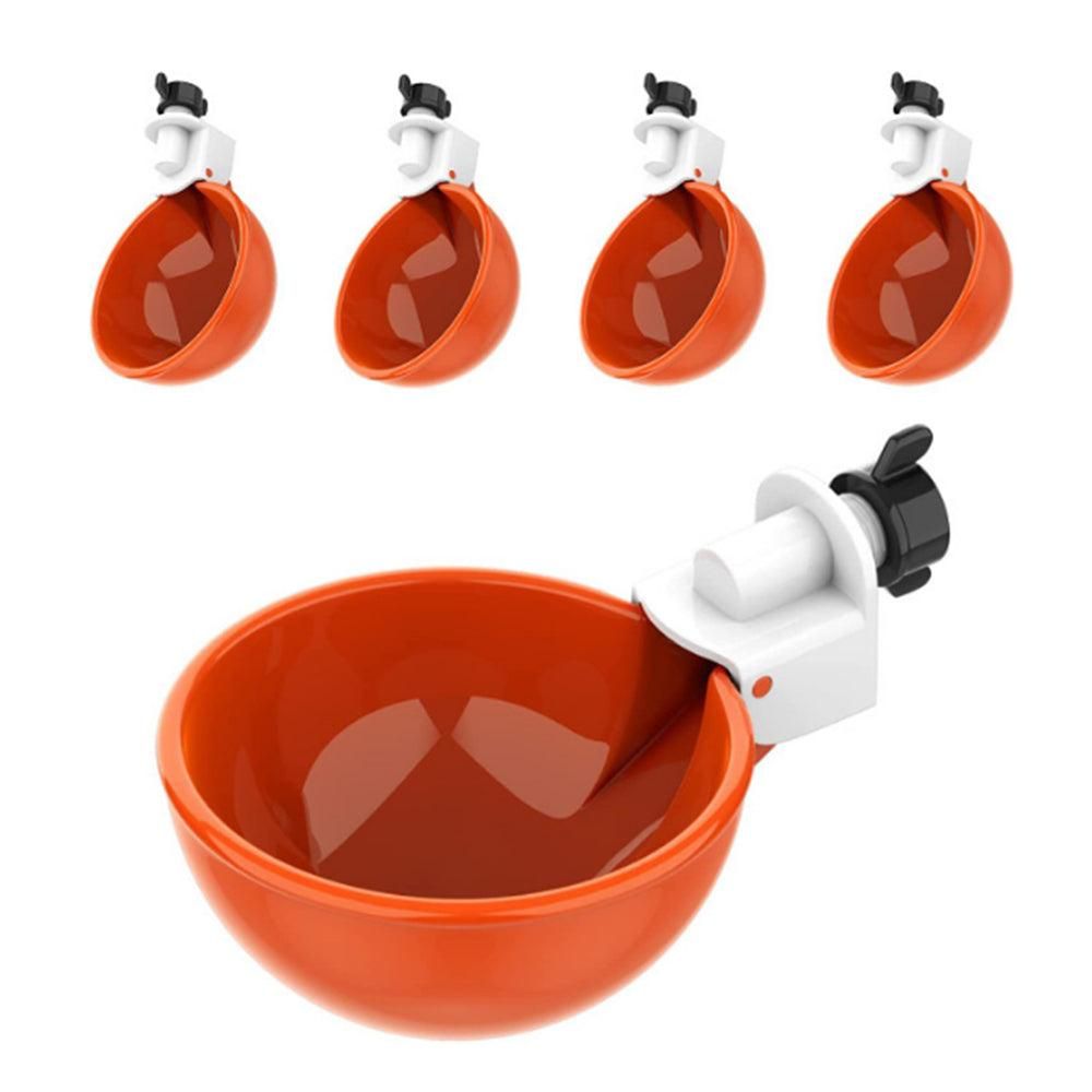 5Pcs Automatic Chicken Waterer Cups Water Feeder for Chicks Duck Goose Orange V1263-JX-6830