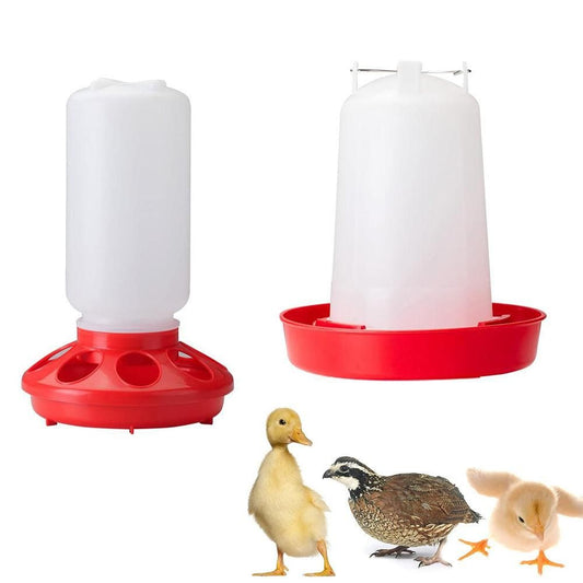 1L Chick Food Feeder and 1.5L Chicken Water Feeder Kit for Chick Aviaries V1263-JX-6833